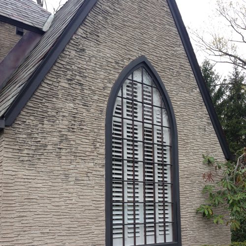 Exterior view of home with shutters